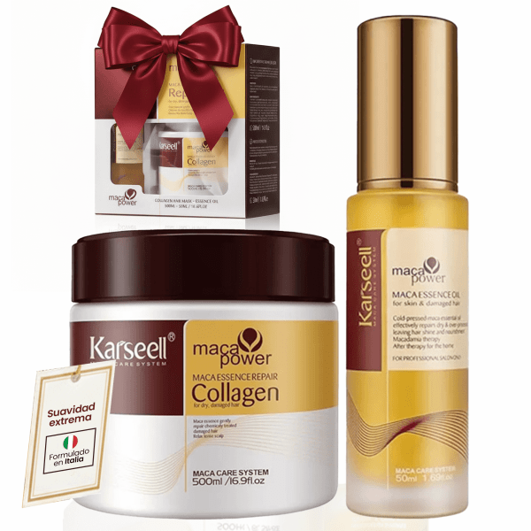 Karseell® Professional Duo Pack – Maschera (500ml) + Siero all’Olio di Argan (50ml)