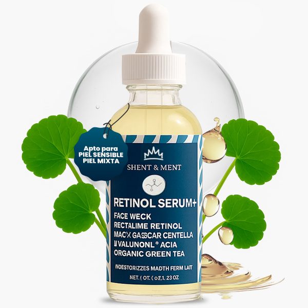 Shent Ment® Sérum Facial Anti-Edad – Retinol 0.6% + Centella de Madagascar (60ml)