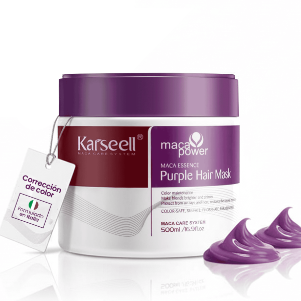 Karseell® Purple Hair Mask – Mascarilla Matizadora y Reparadora (500ml)